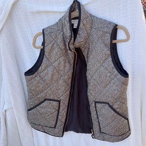 J.Crew coffee black and white vest
